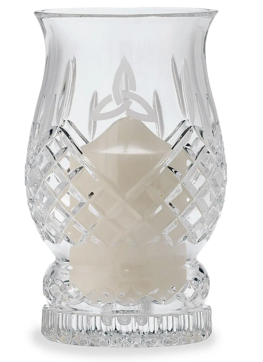 Galway Crystal Trinity Knot Hurricane Lamp