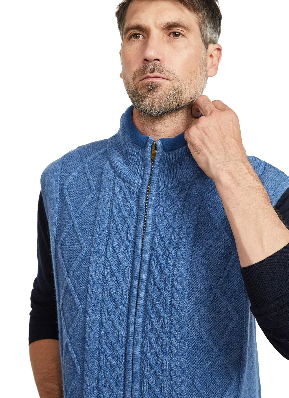Aran Heritage Zip Gilet    