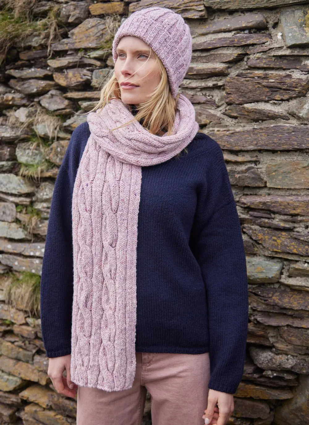 Fisherman Donegal Fleck Ribbed Beanie