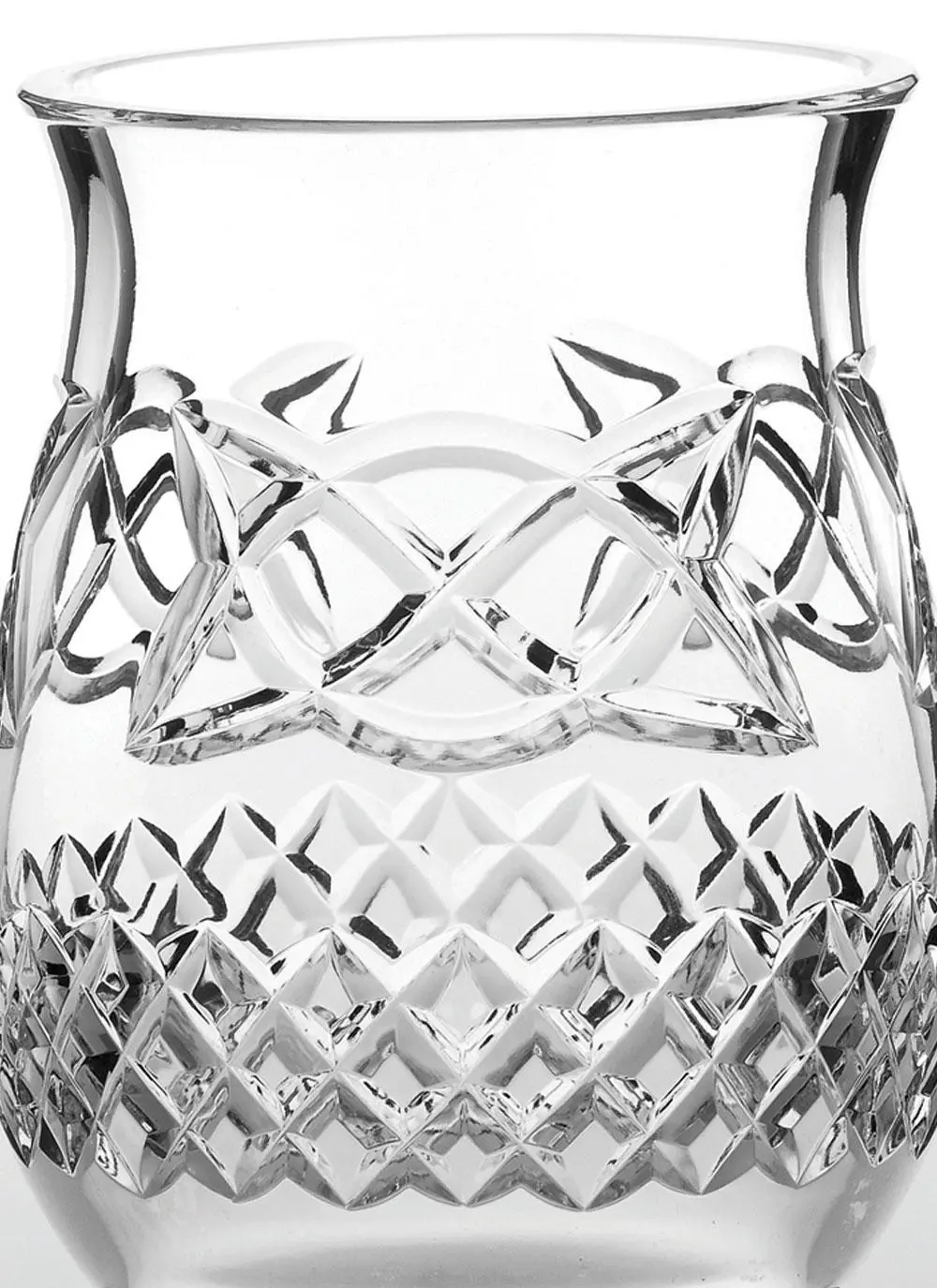 Galway Crystal Celtic Pillar Hurricane Lamp