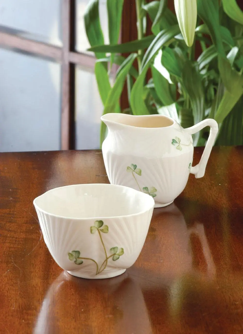 Harp Shamrock Sugar & Creamer