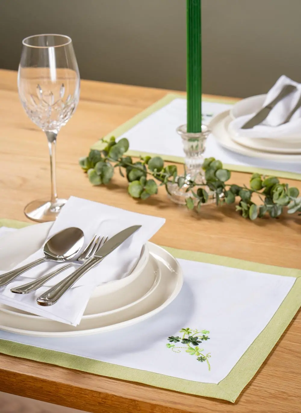 placemat on table with decor