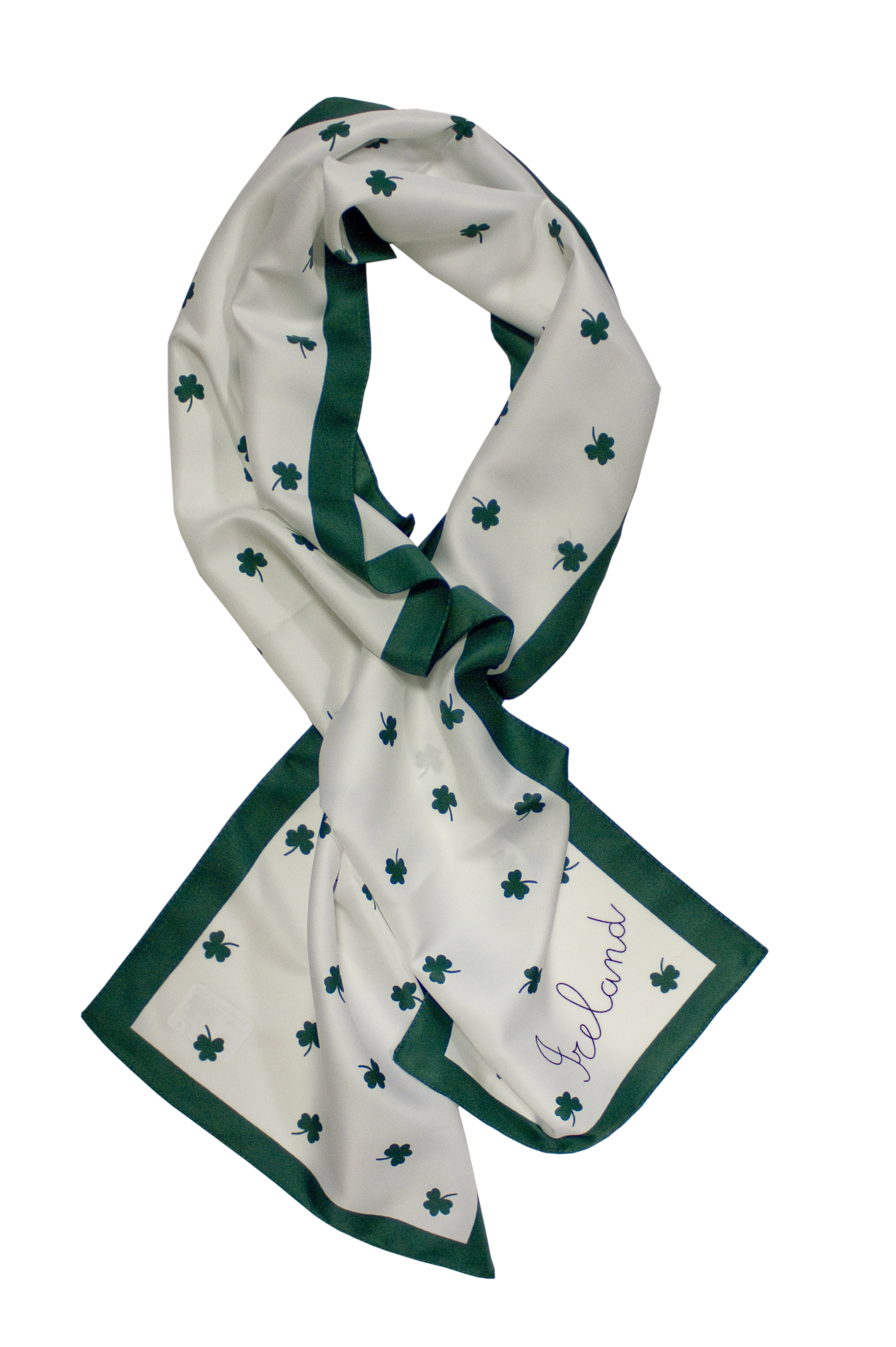 White Shamrock Long Scarf