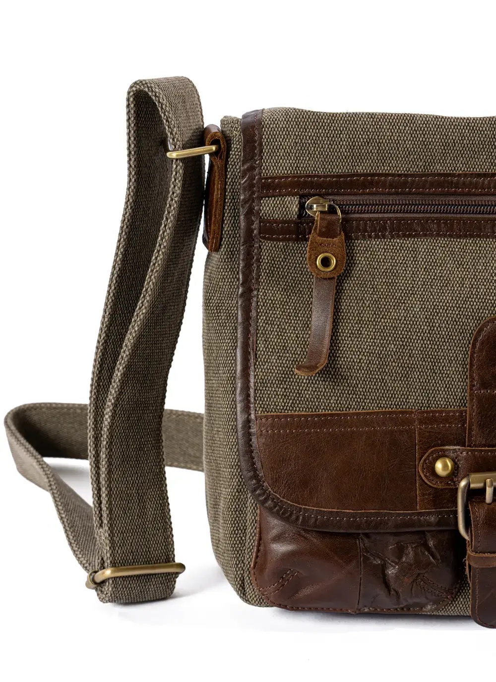 Single Buckle Tweed Satchel