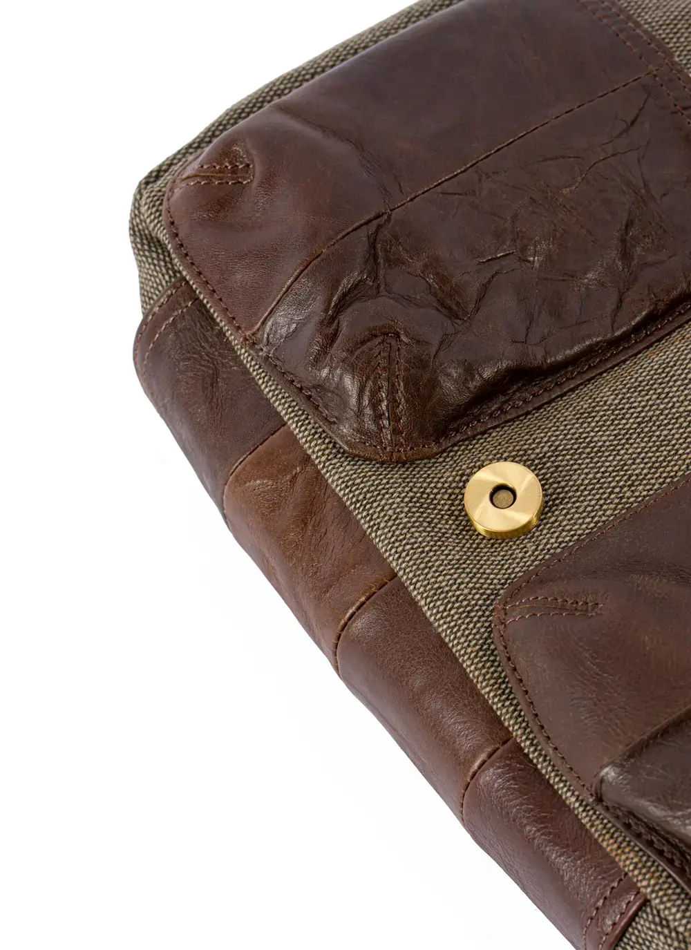 Single Buckle Tweed Satchel