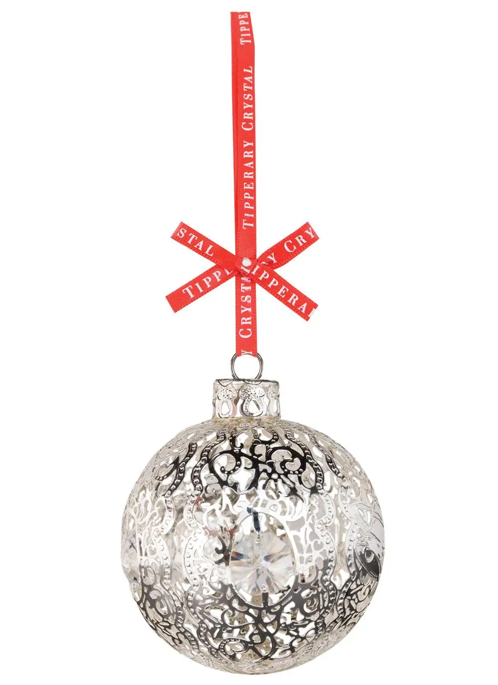 Bauble Silver Christmas Ornament