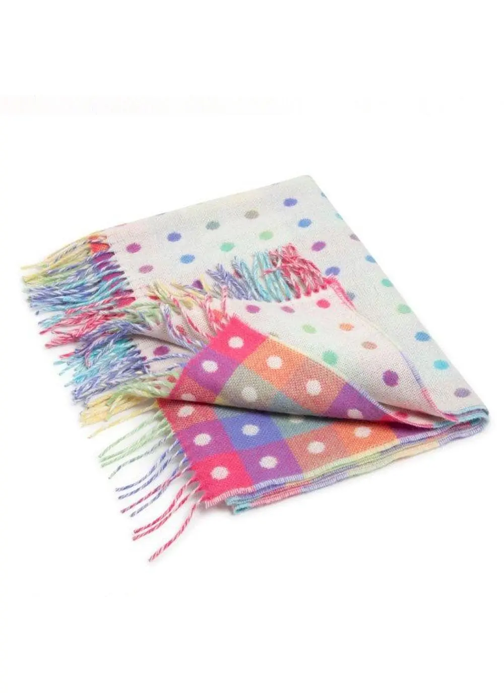 Polka Dot Baby Lambswool Wrap  