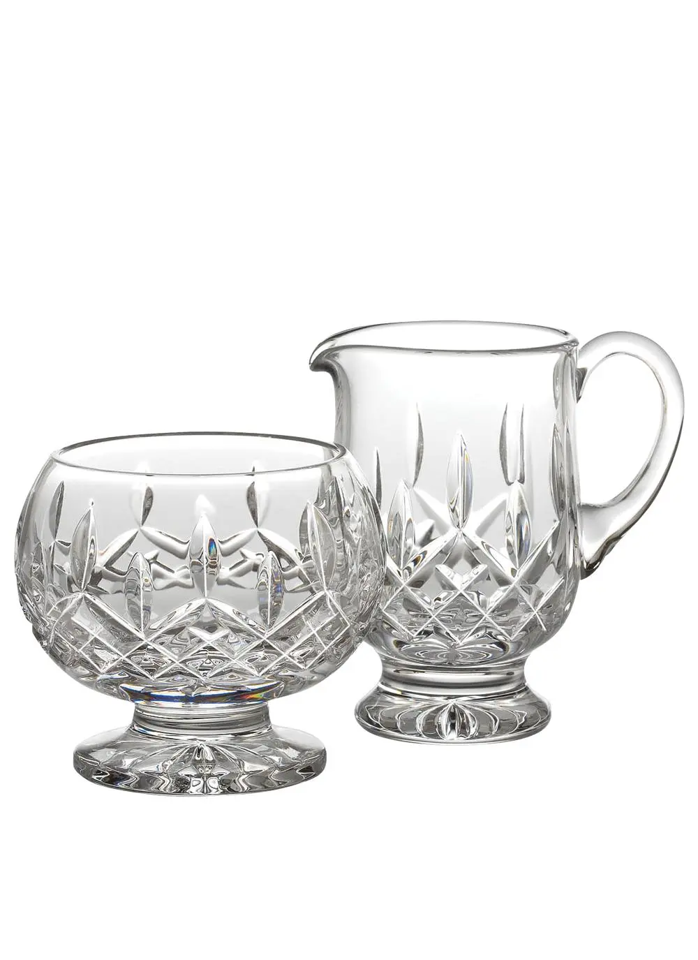 Waterford Crystal Classic Lismore Footed Sugar & Creamer