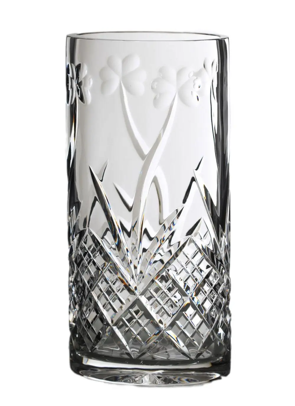 Emerald Crystal Shamrock 12'' Oval Vase