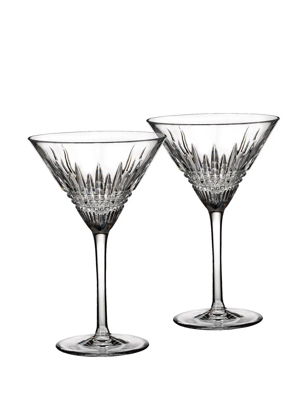 Waterford Crystal Lismore Diamond Martini Pair 