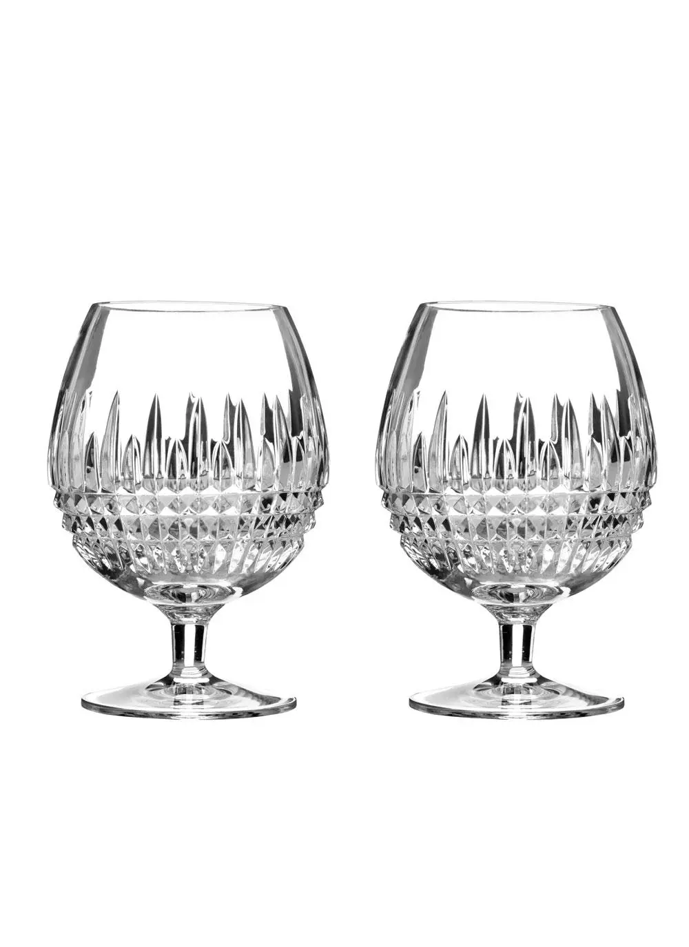 Waterford Crystal Lismore Diamond Brandy Pair 