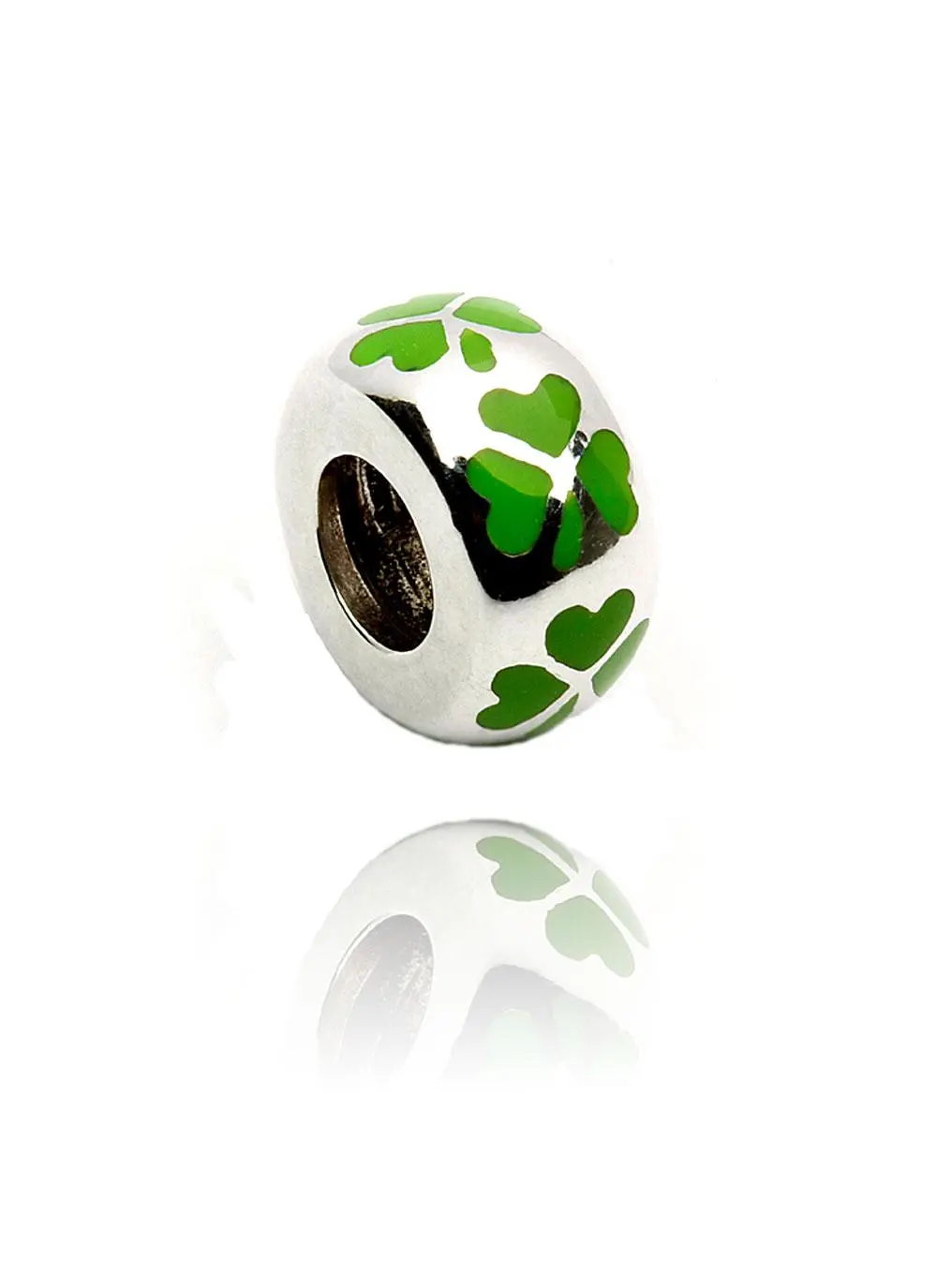 Sterling Silver Shamrock Bead