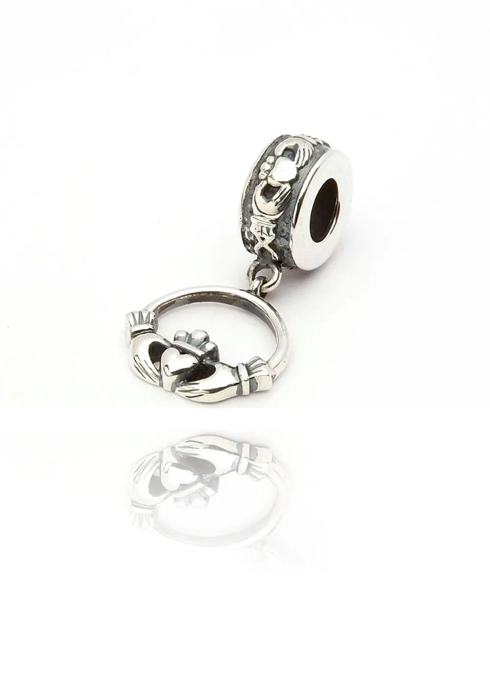 Sterling Silver Claddagh Drop Bead