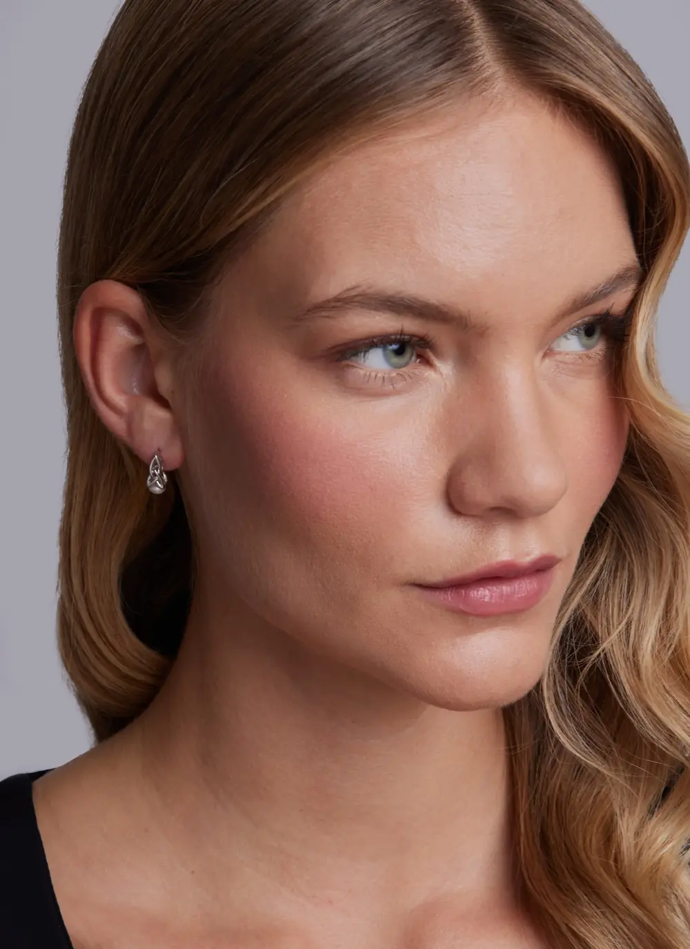Sterling Silver Trinity Pearl Earrings