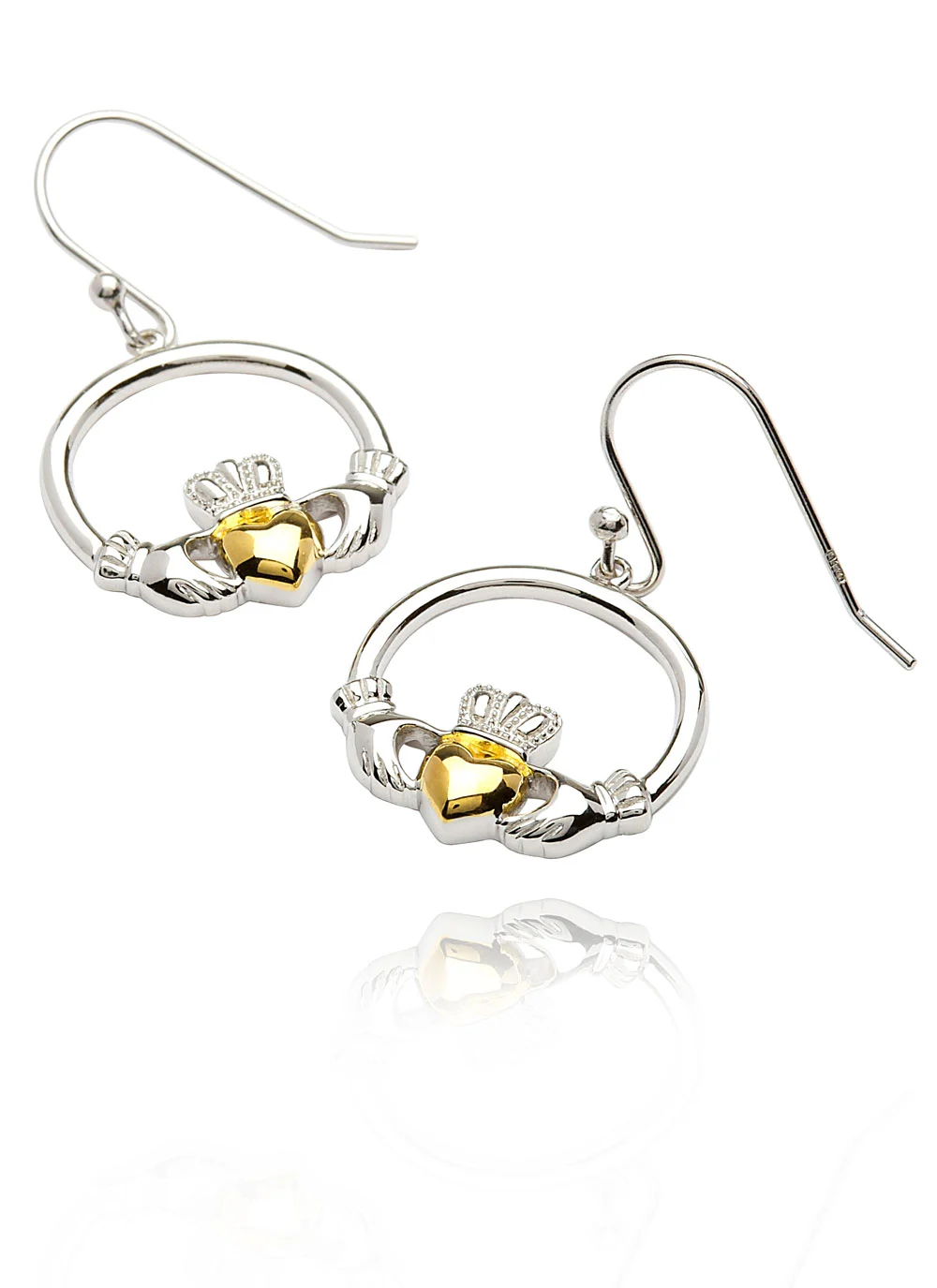 Sterling Silver Claddagh Earrings