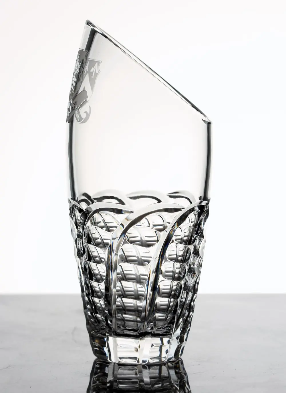 Emerald Crystal 8'' Personalised Waterlily Vase
