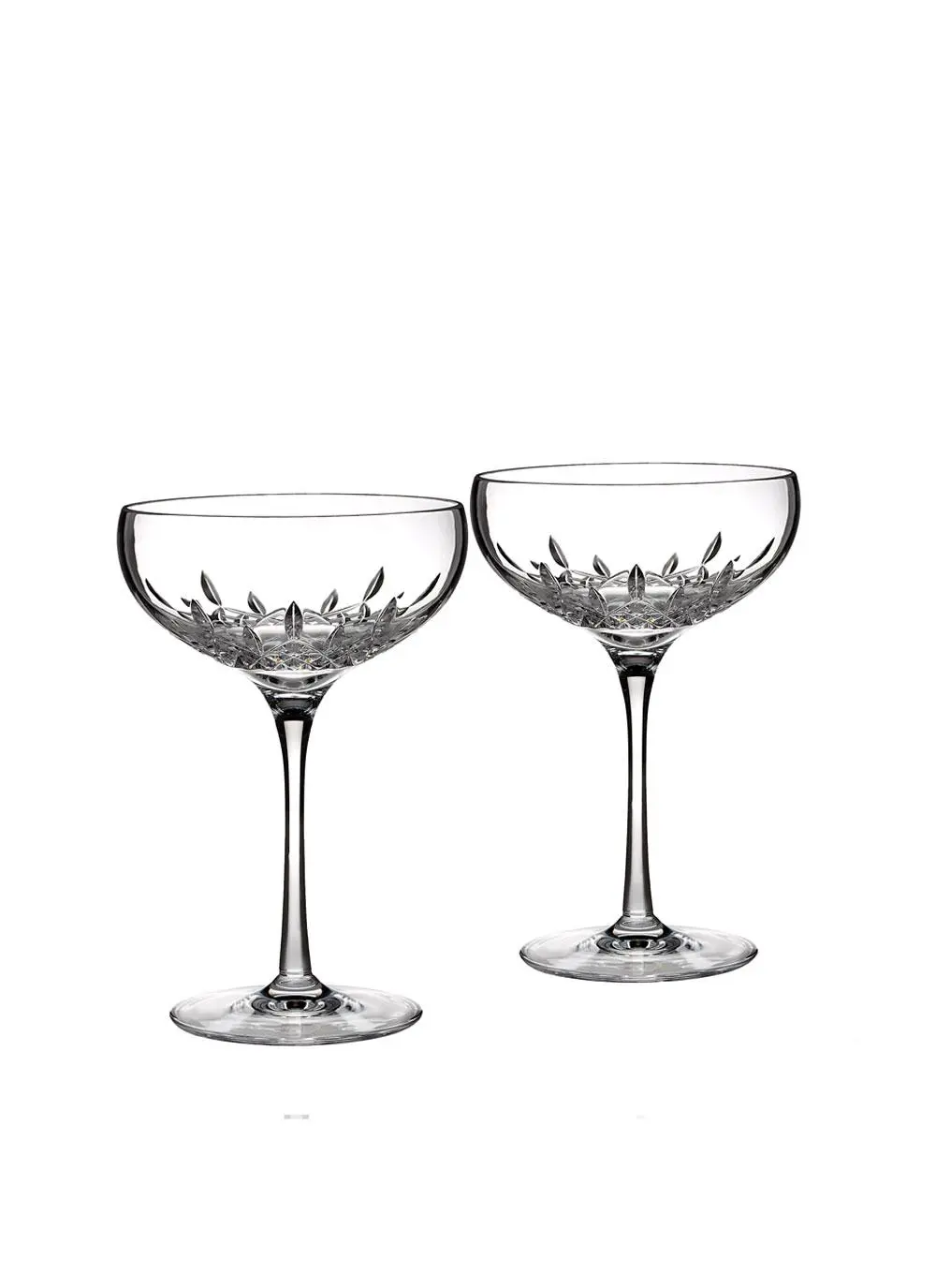 Waterford Crystal Lismore Essence Saucer Champagne Pair    
