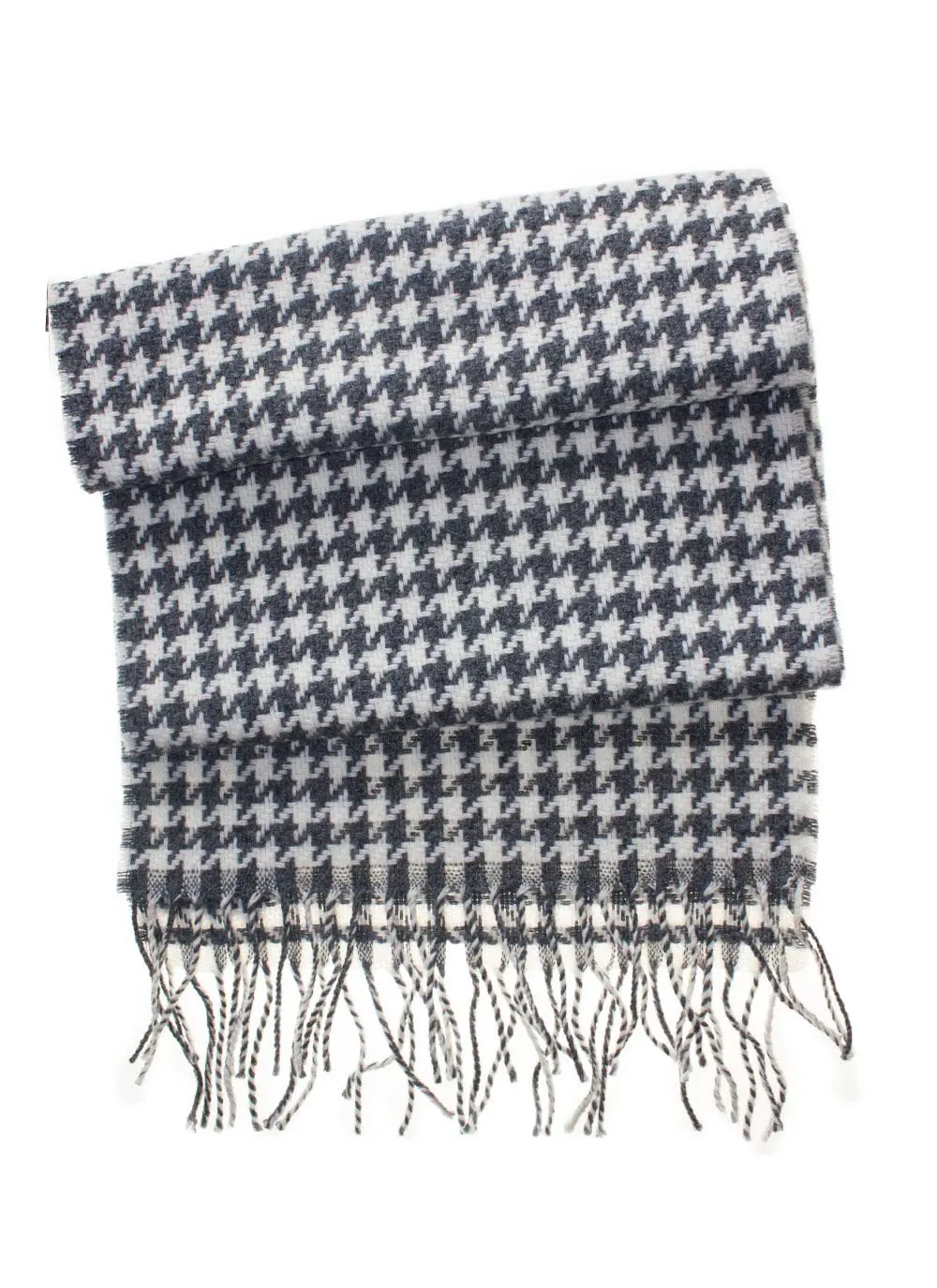 Lambswool Houndstooth Scarf 