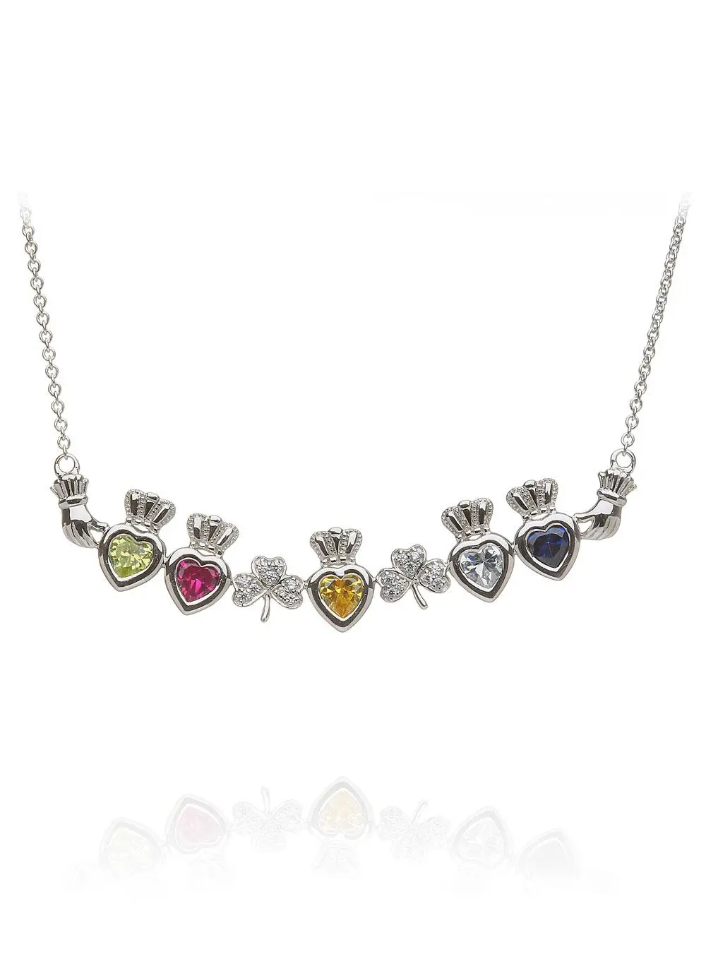 Family Birthstone Pendant 5 Charms