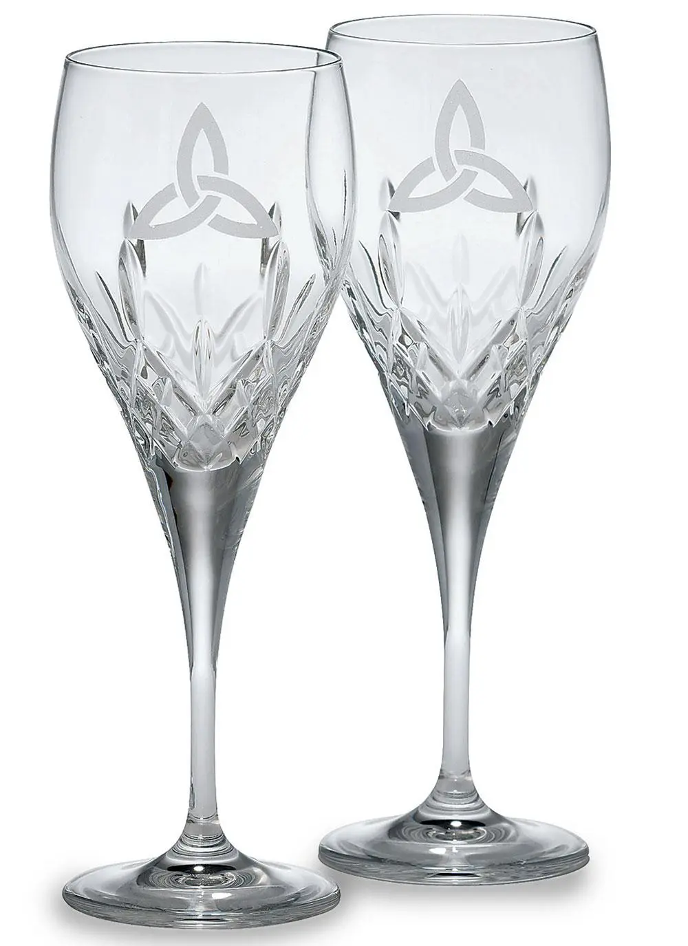 Galway Crystal Trinity Knot Goblets (Pair)
