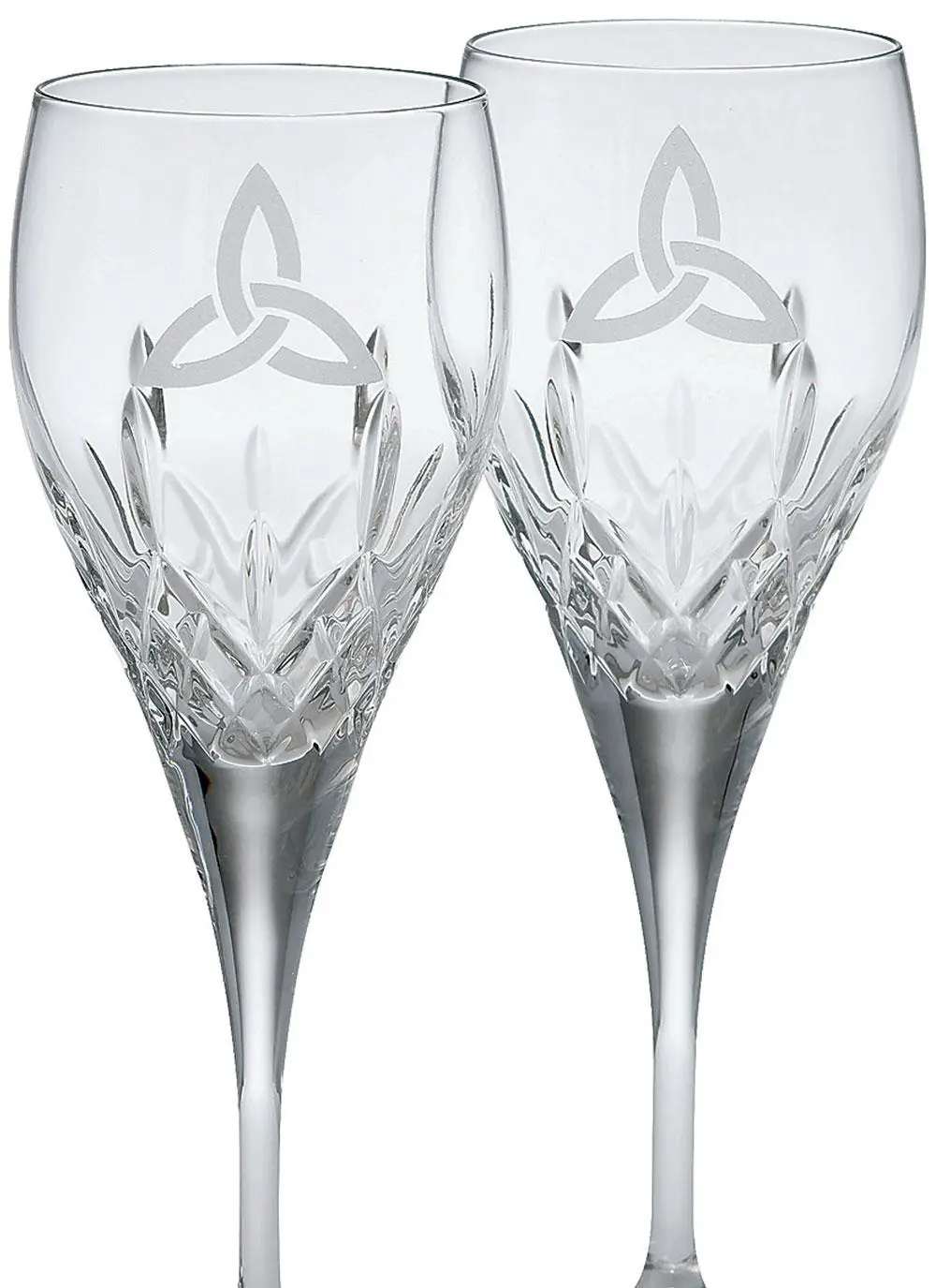 Galway Crystal Trinity Knot Goblets (Pair)