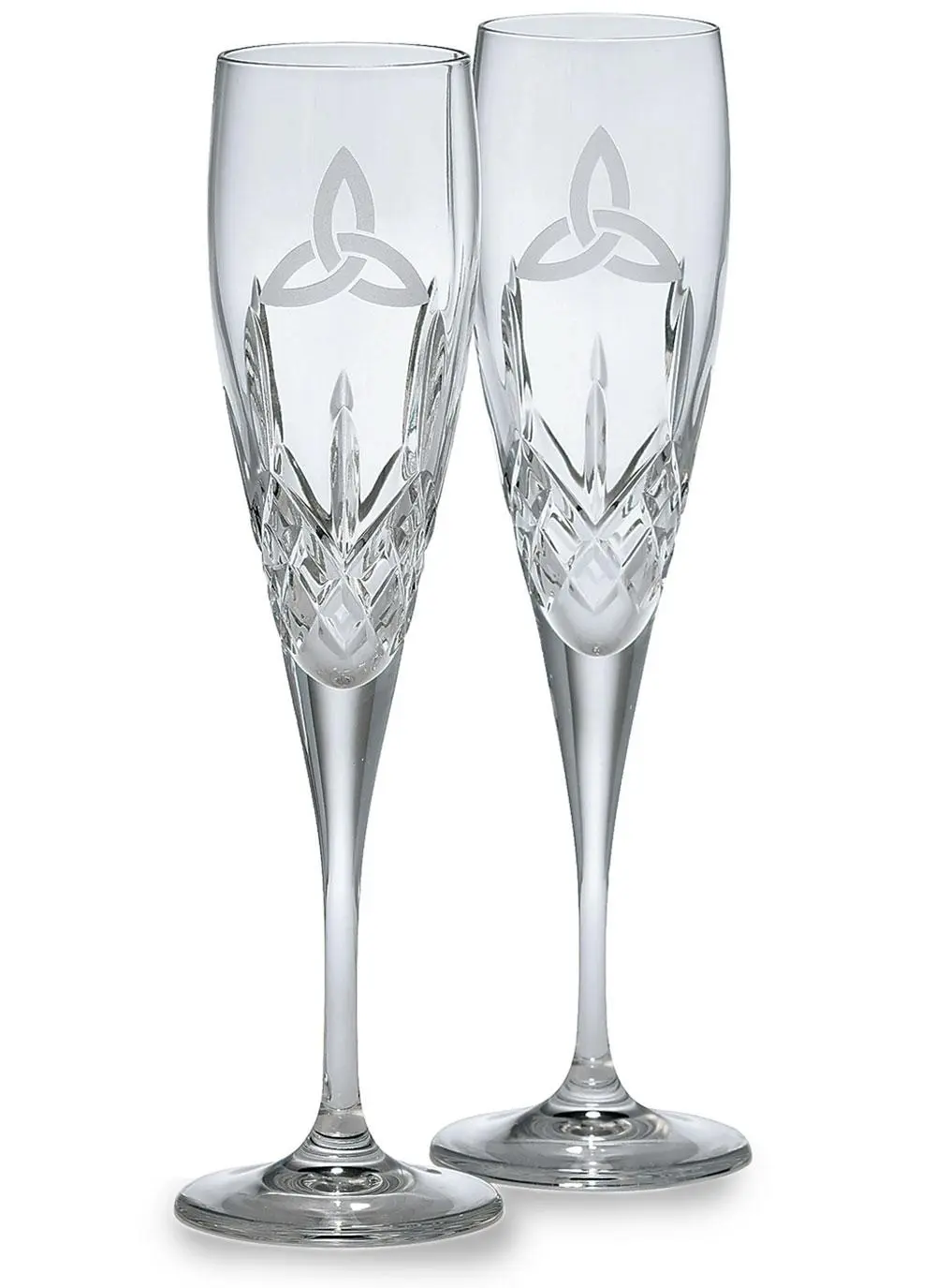 Galway Crystal Trinity Knot Flute (Pair)