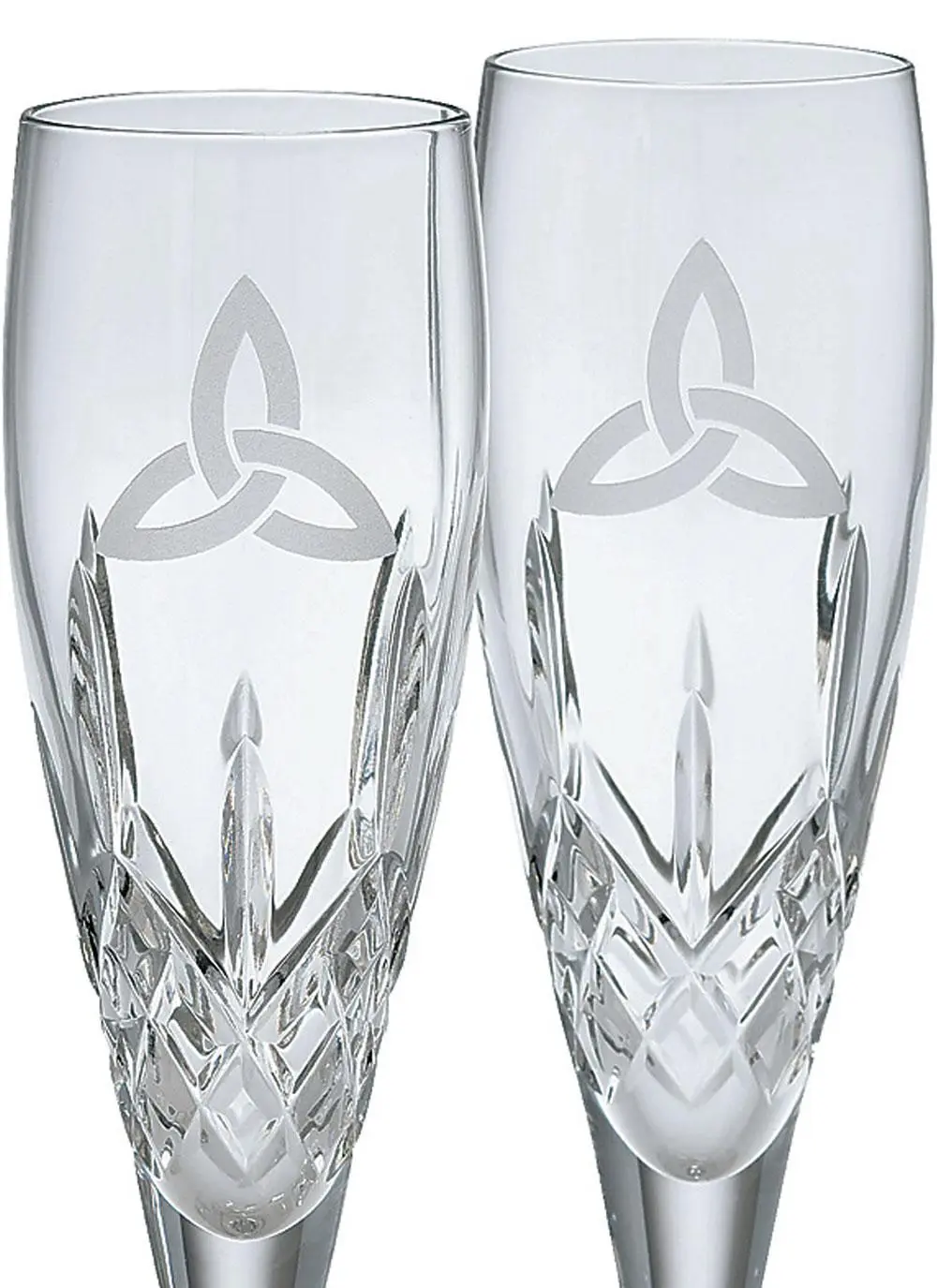 Galway Crystal Trinity Knot Flute (Pair)