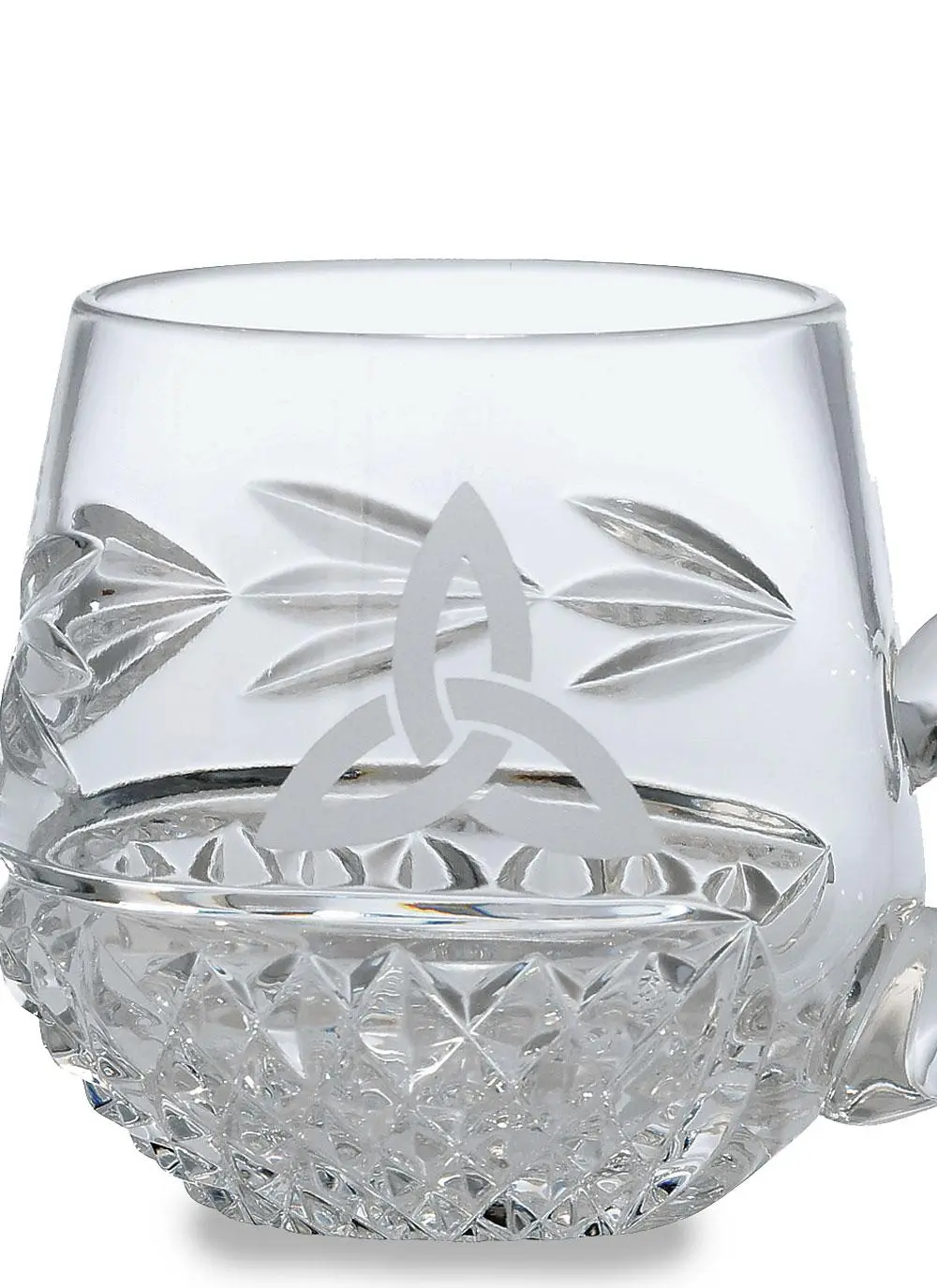 Galway Crystal Trinity Knot Christening Mug