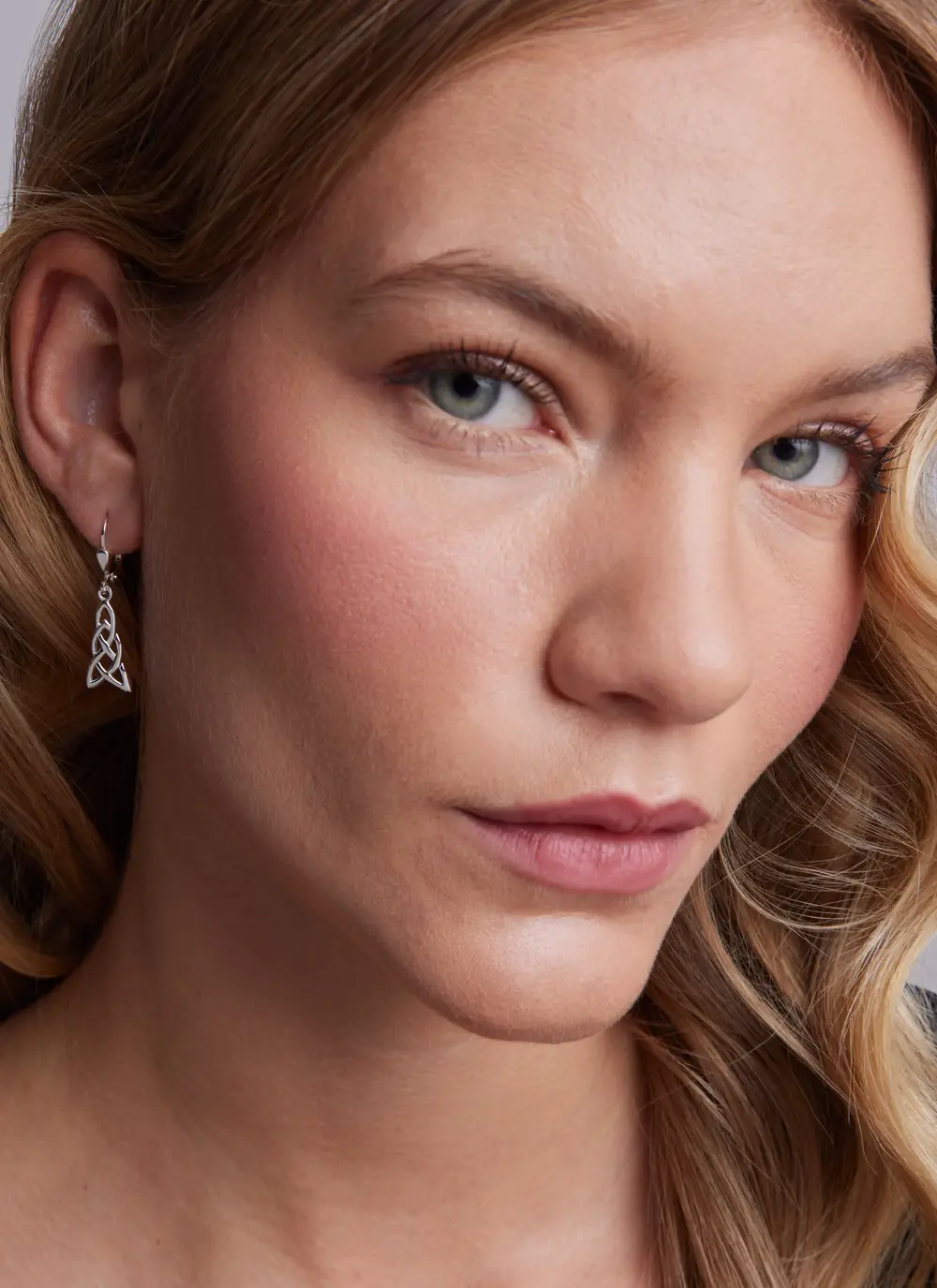 Sterling Silver Trinity Knot Drop Earrings