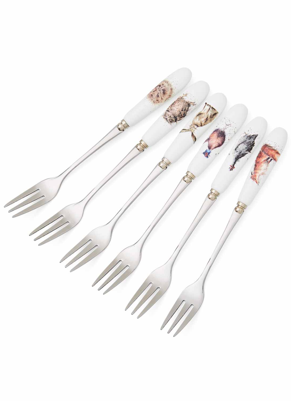 Forest Friends Pastry Forks Set of 6 