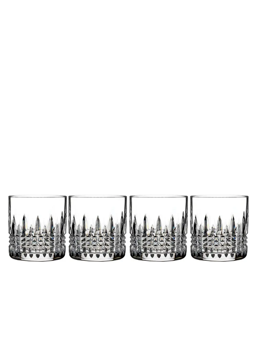 Waterford Crystal Lismore Connoisseur Diamond Straight Tumbler Set Of 4 