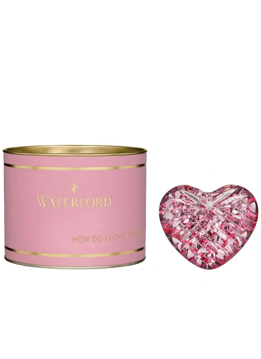 Waterford Crystal Giftology Pink Heart Paperweight