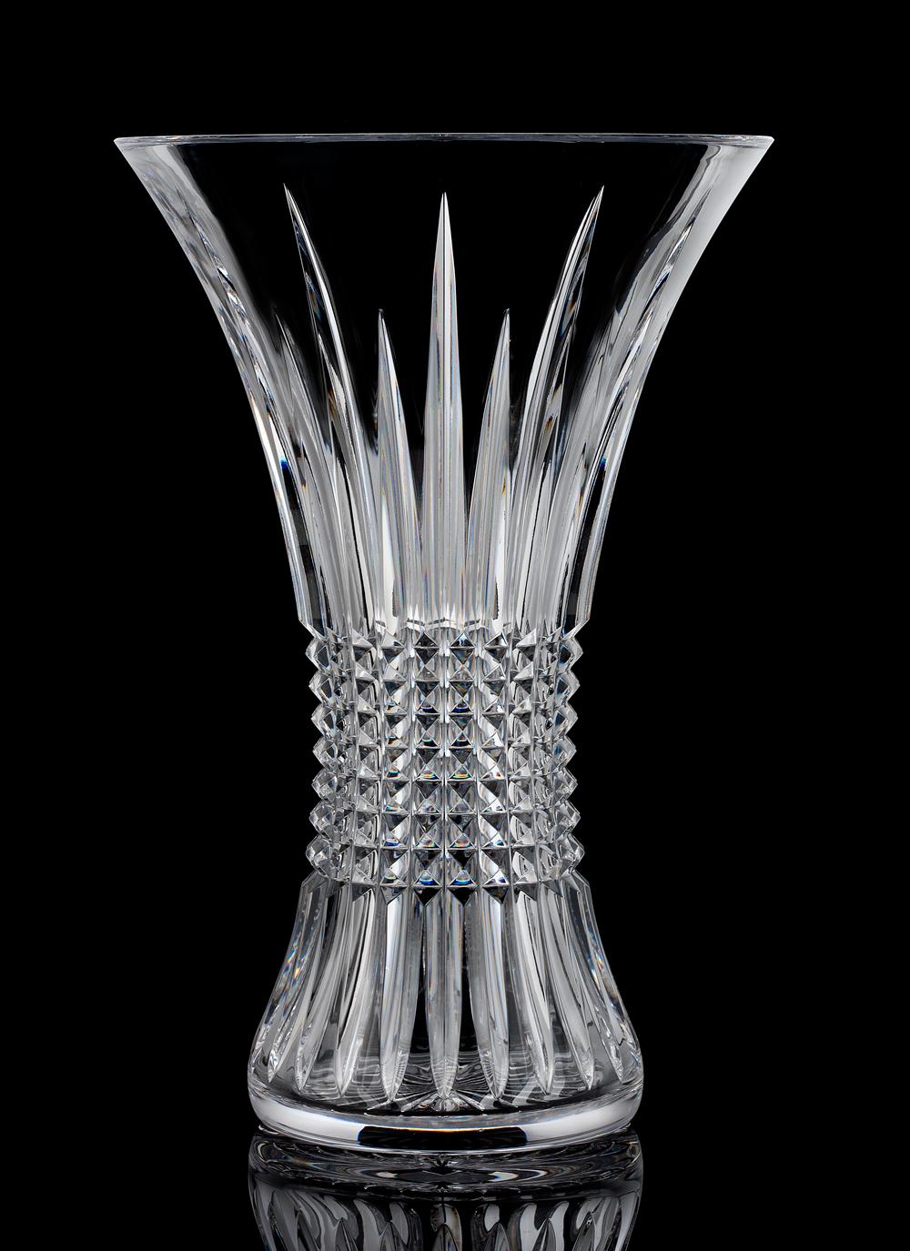 Waterford Diamond Line Vase 12 