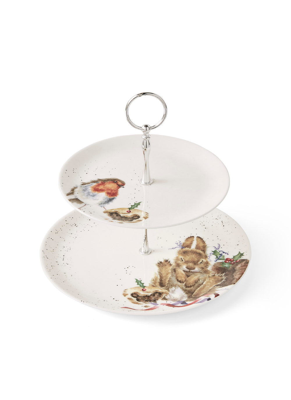 Two Tier Christmas Cake Stand