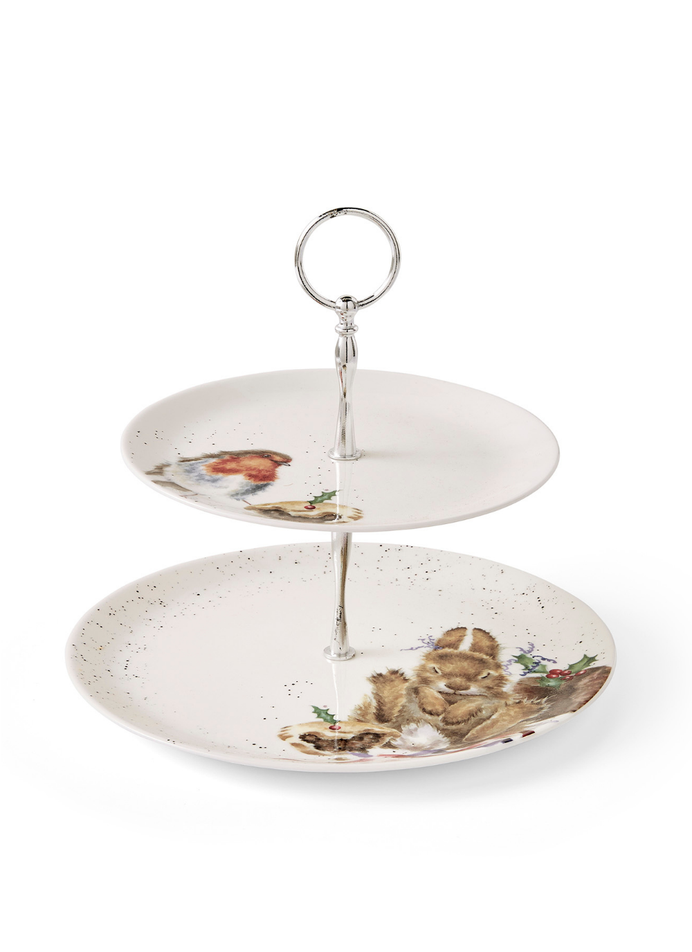Two Tier Christmas Cake Stand