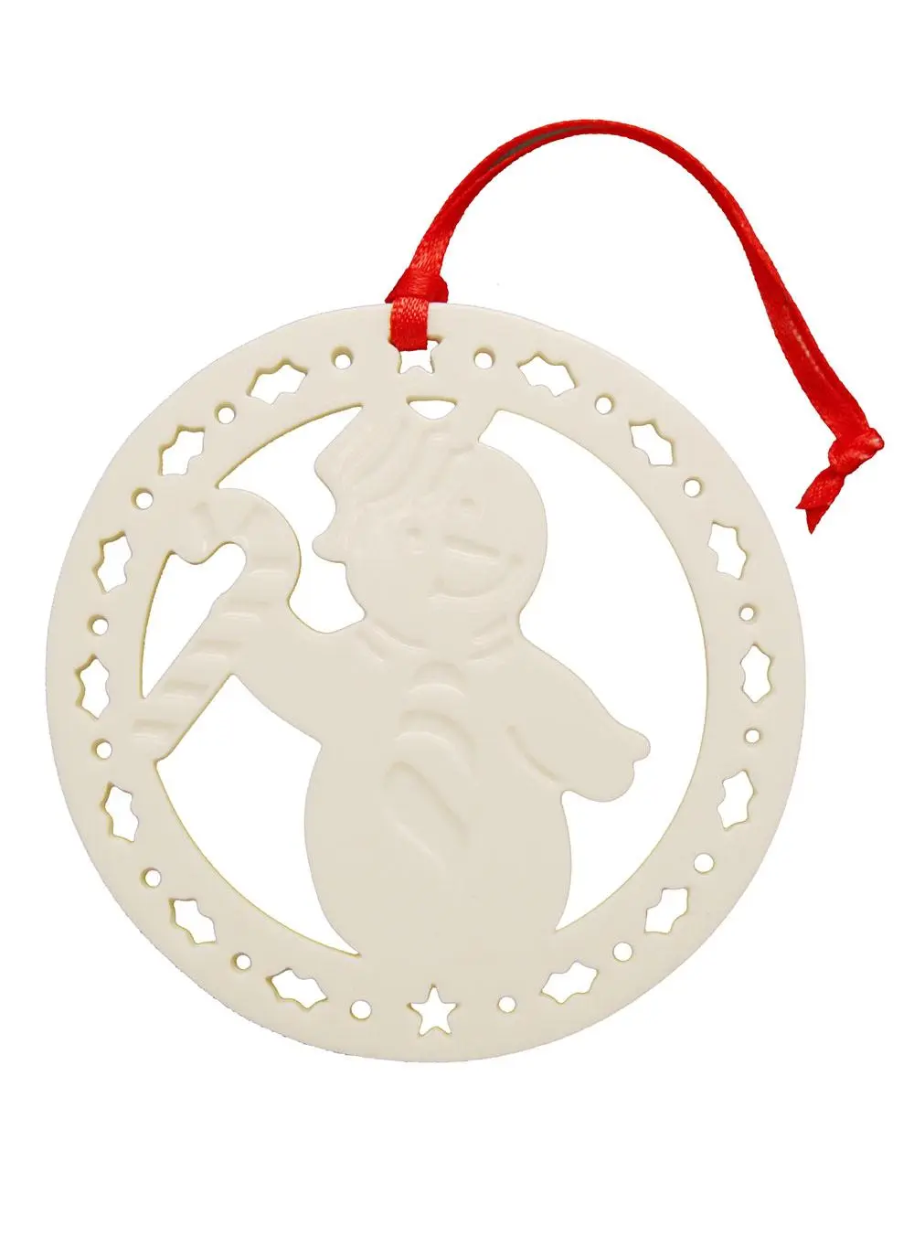Candy Cane Snowman Ornament