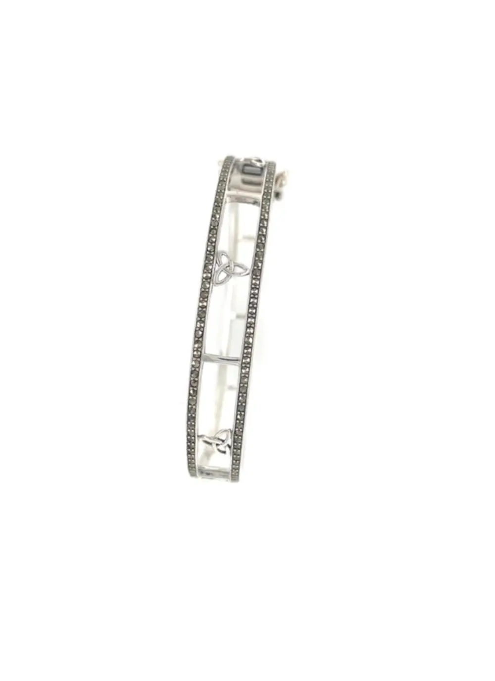 Sterling Silver & Marcasite Trinity Knot Bangle