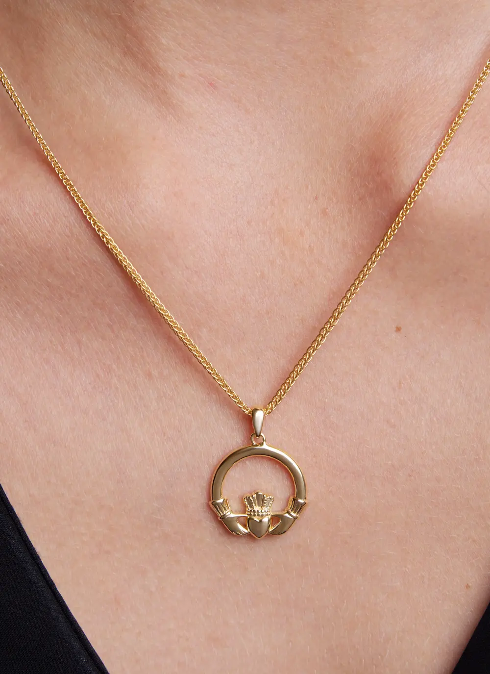 14ct Gold Vermeil Claddagh Pendant 