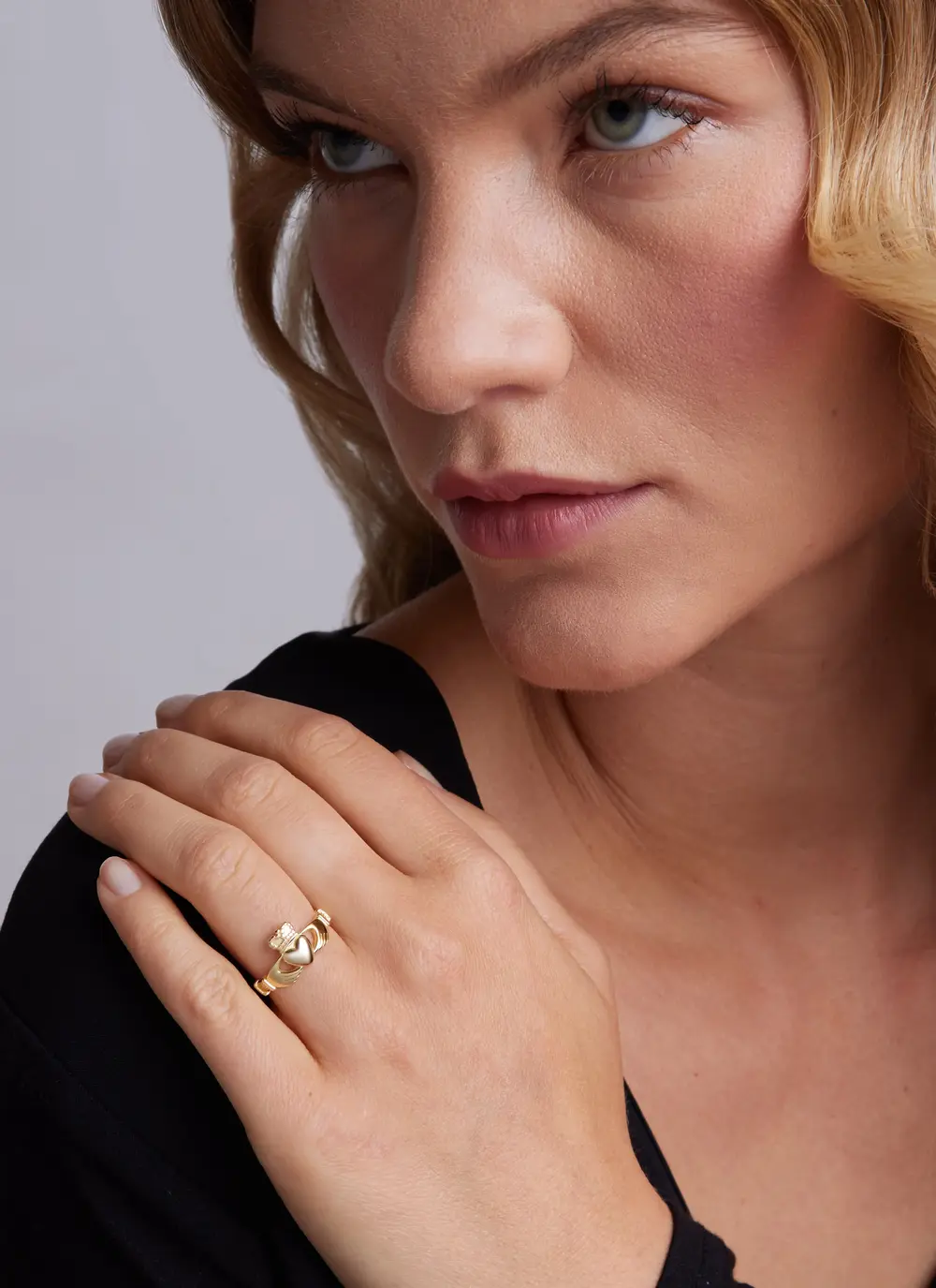 Petite 14ct Gold Vermeil Claddagh Ring