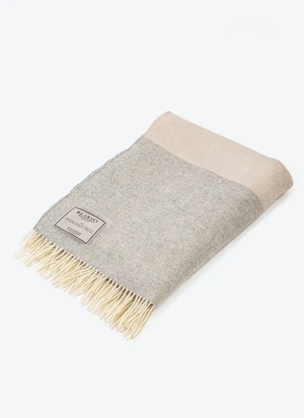 Barley & Cream Large Lambswool Throw