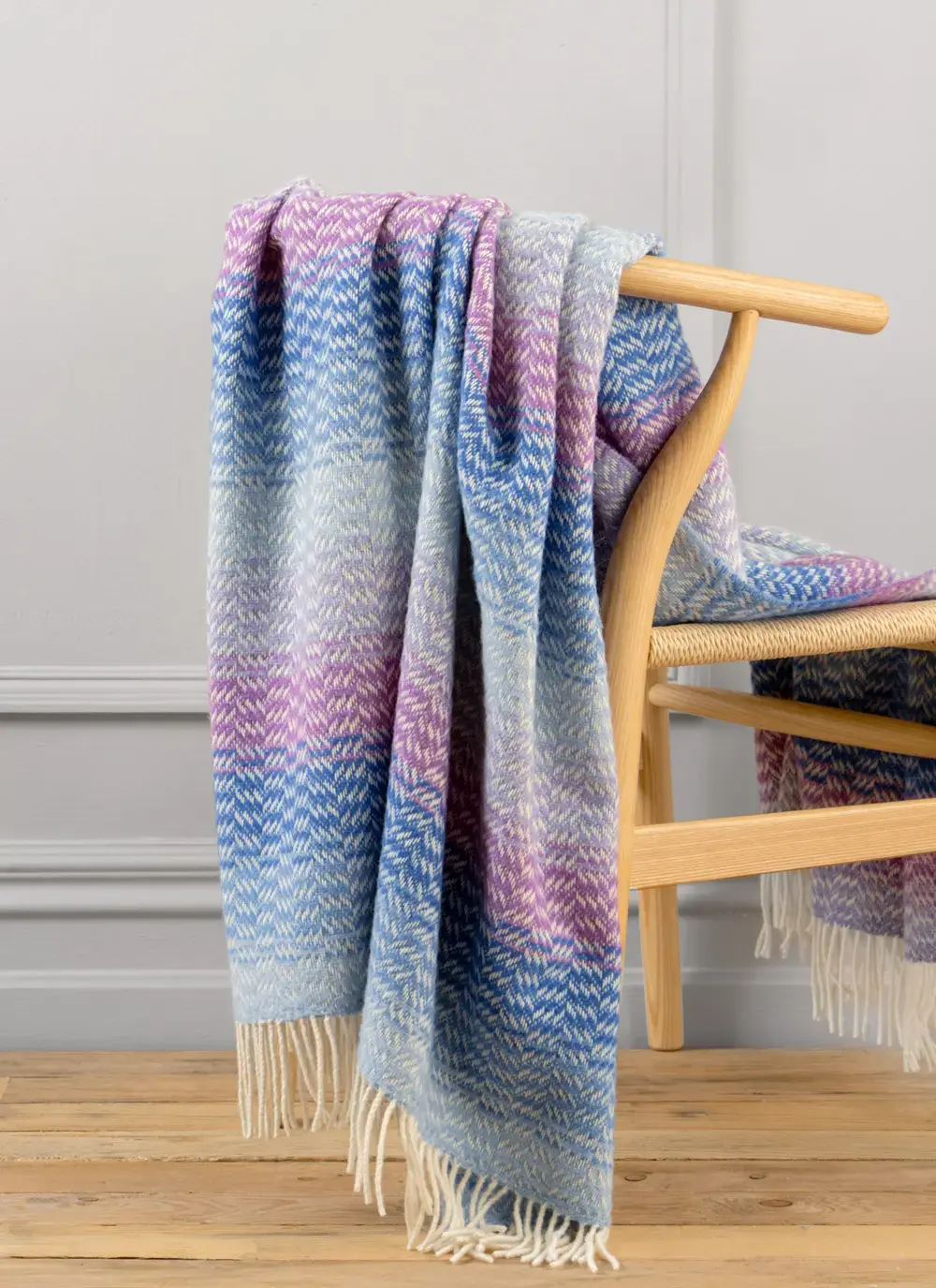 Mulberry Dusk Wool Cashmere Throw 