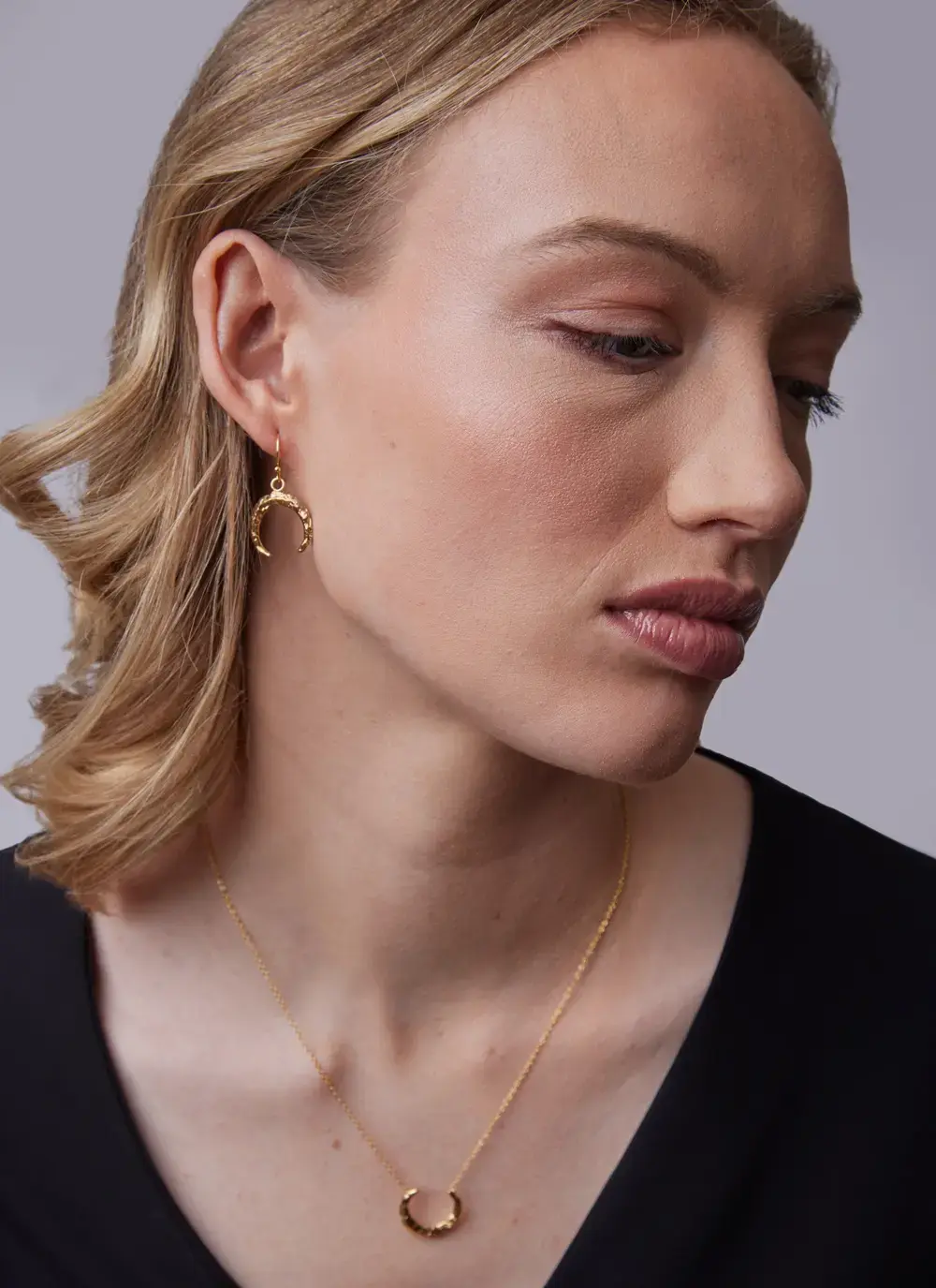 18K Gold Vermeil Torc Drop Earrings