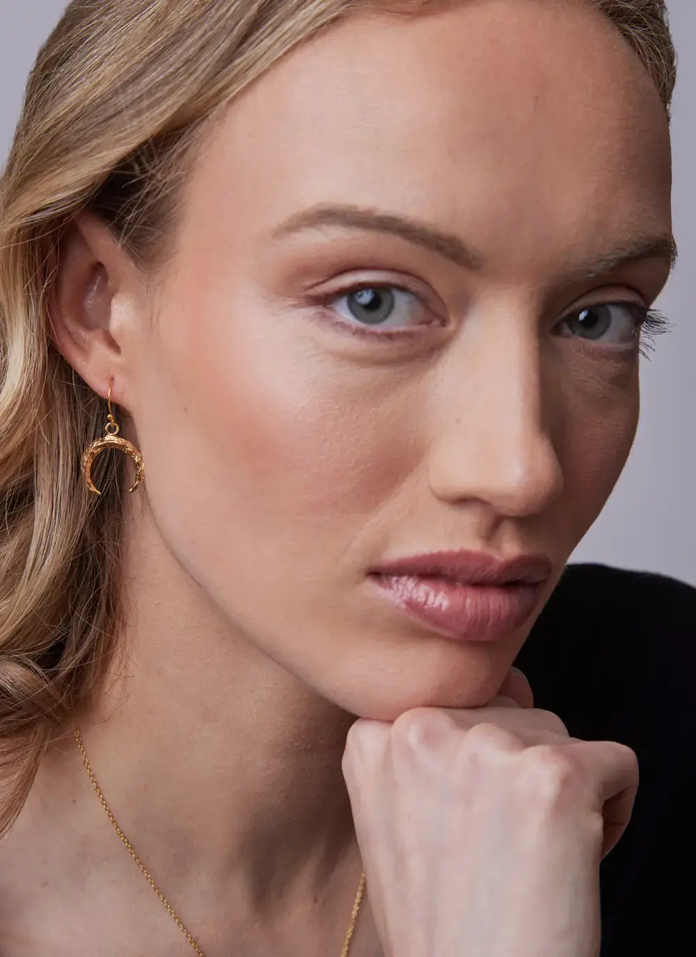 18K Gold Vermeil Torc Drop Earrings