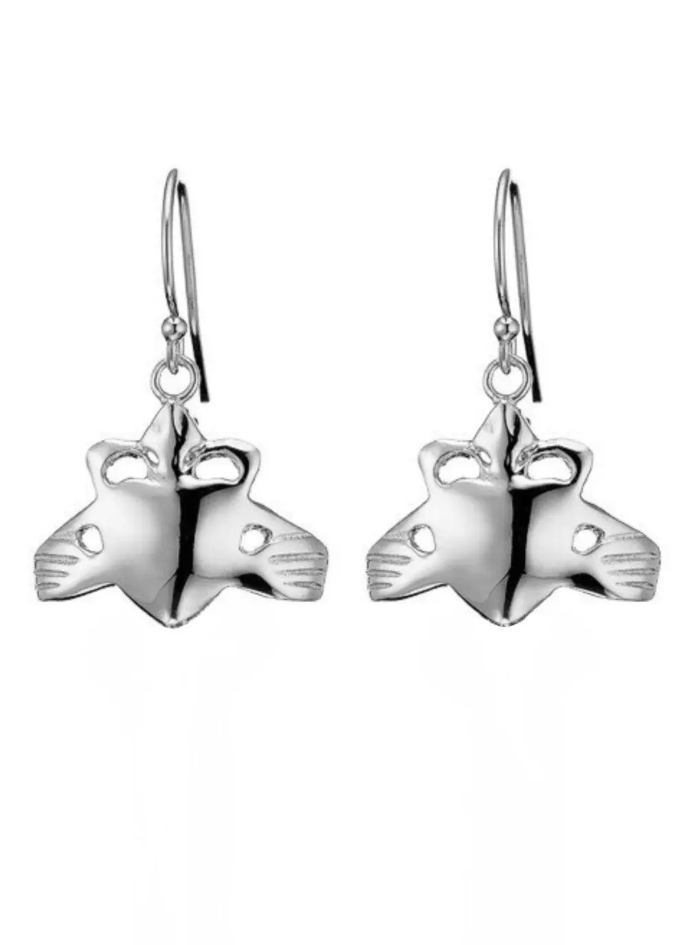 Sterling Silver Claddagh Drop Earrings