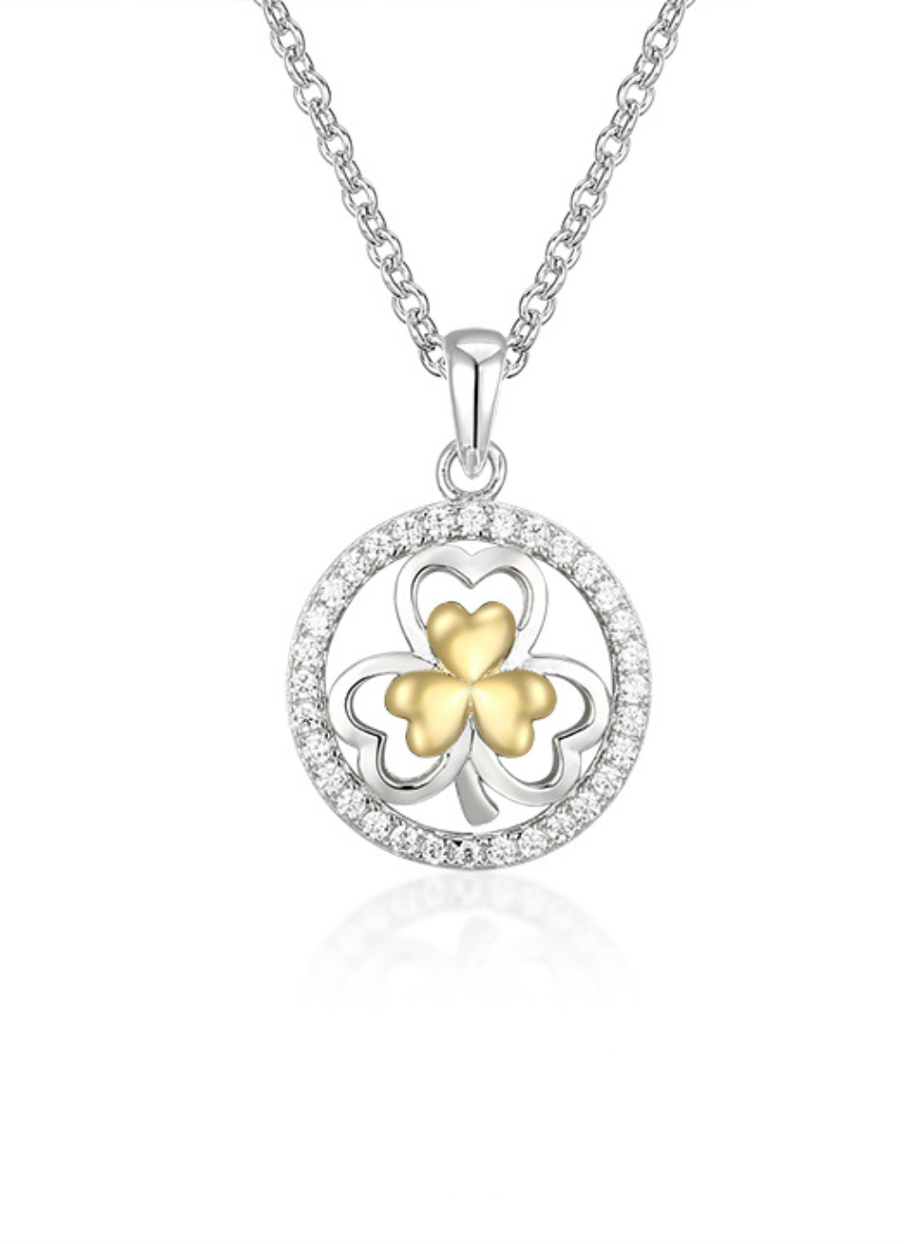Shamrock Two Tone Pendant 