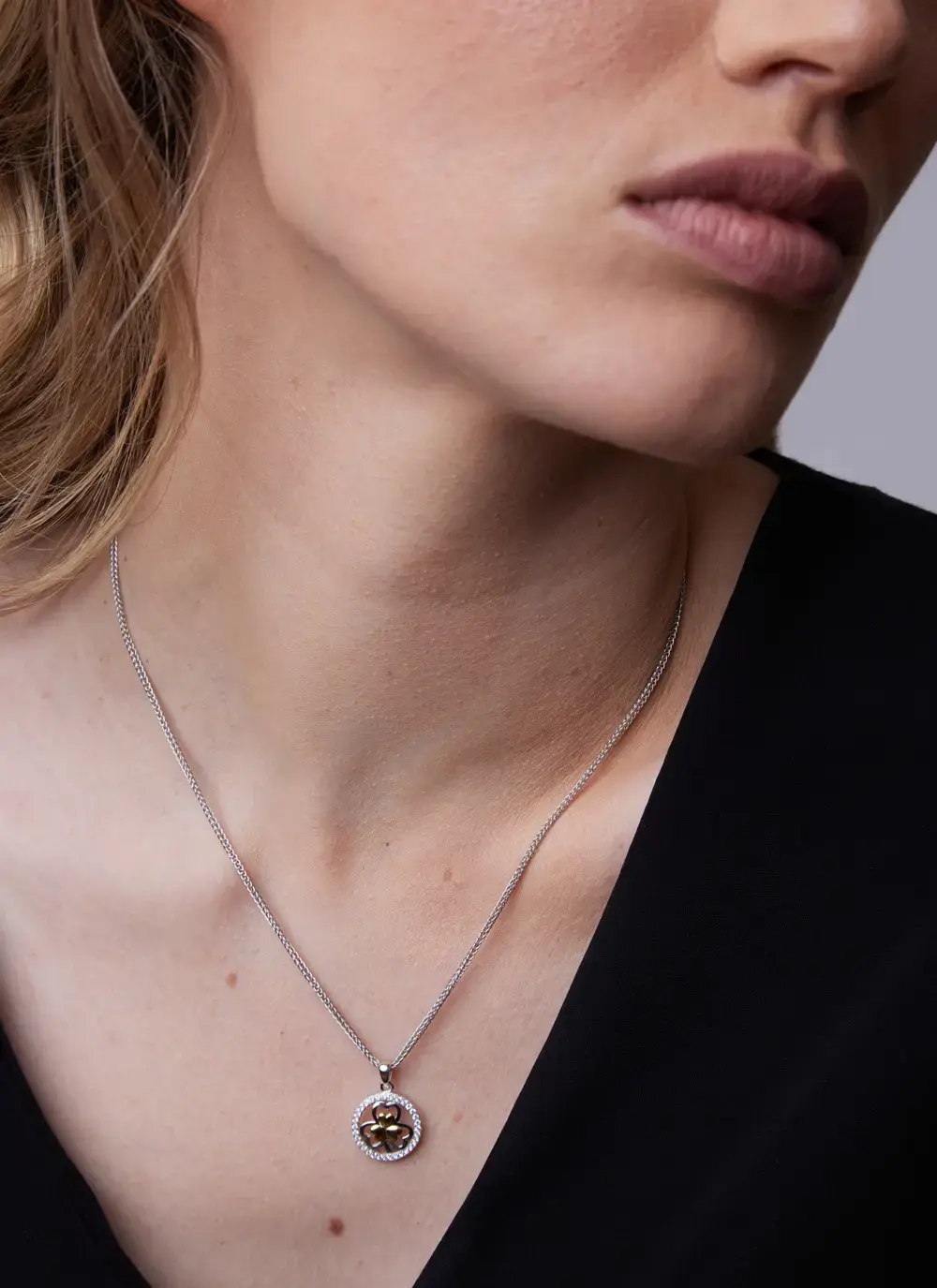 Shamrock Two Tone Pendant 