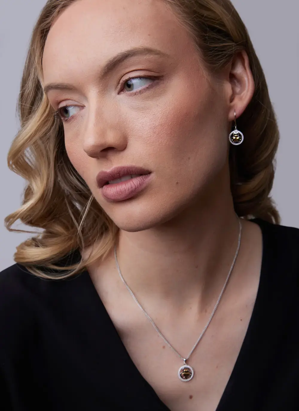 Shamrock Two Tone Drop Earring 