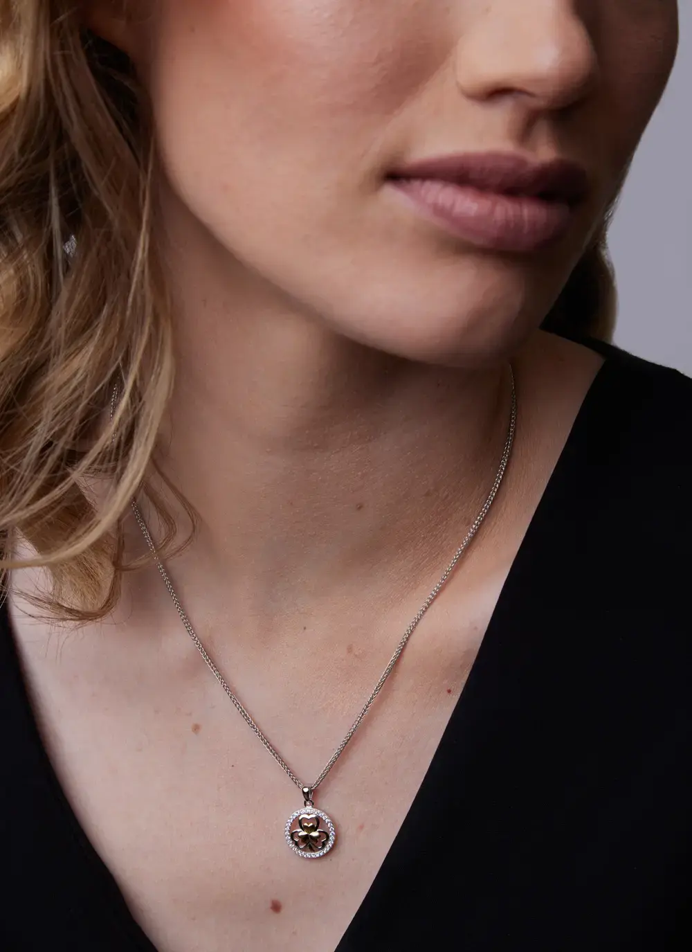 Shamrock Two Tone Pendant 