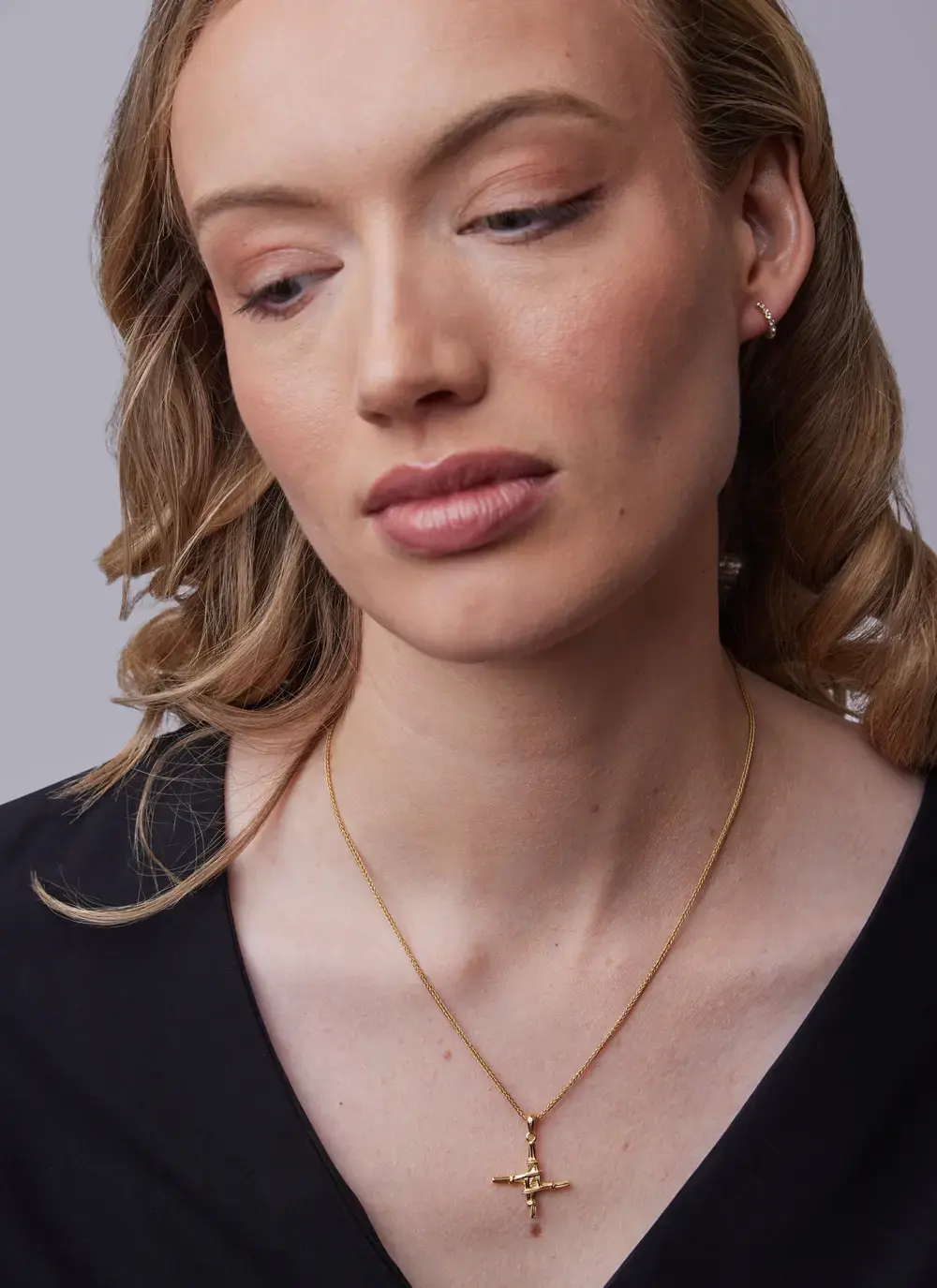 14k Gold Vermeil St. Bridget Cross Pendant 