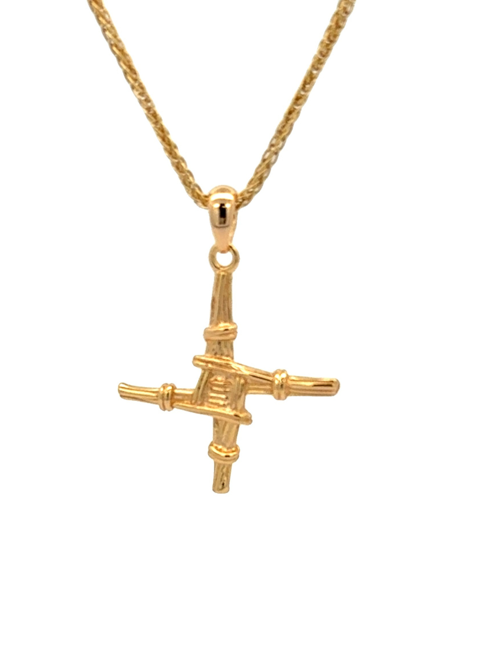 14k Gold Vermeil St. Bridget Cross Pendant 